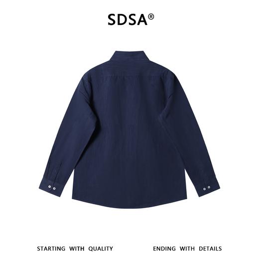 1170SDSA男士春夏新款痞帅男装老钱风百搭纯色长袖衬衫时尚休闲衬衣 商品图5