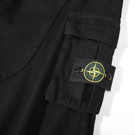 F012457新款美式高街碳素水洗直筒大口袋工装裤子可调节腰带长裤 商品图11