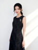 SZ3S57_漆黑色_连衣裙_春夏_圆领收腰优雅气质_高级女装_BERNIEELEN 伯妮斯茵 商品缩略图3