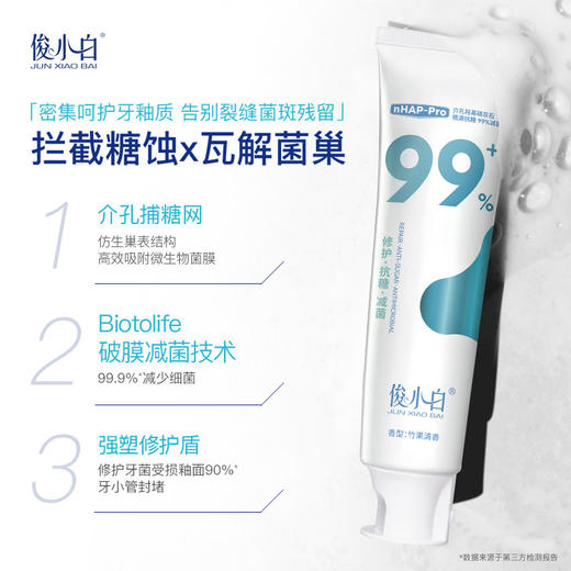 俊小白均衡净化清新牙膏促销装100g+20g*20g 商品图3