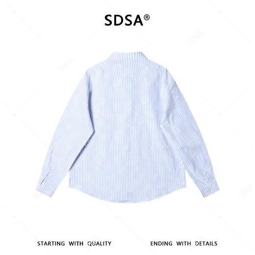 SDSA男士秋冬新款痞帅男装时尚简约撞色竖纹设计感长袖衬衫百搭 商品图4