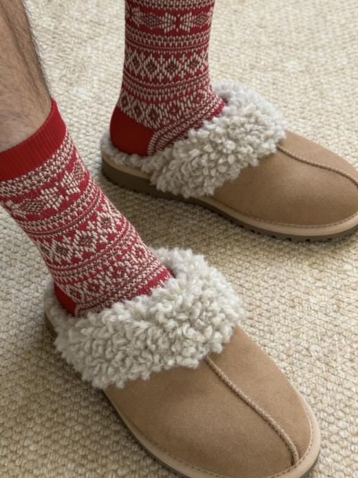 .一盒5双装！！礼盒装费尔岛提花袜，UGG马年限定红袜   一盒5双费尔岛袜 商品图2