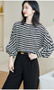 剩M/XL 钢琴黑白键衬衫 米思阳2026春款时尚洋气经典条纹衬衫女宽松显瘦长袖上衣2020 商品缩略图4