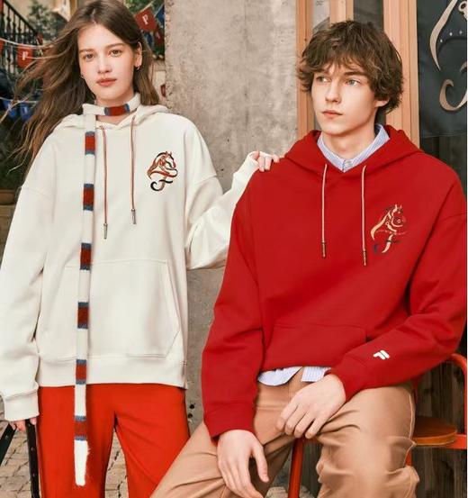 F012453联名卫衣潮牌男女情侣款连帽卫衣春季新年款上衣 商品图9