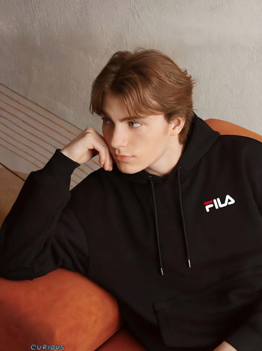 FL字母刺绣牛奶丝加绒男女同款连帽卫衣 商品图5