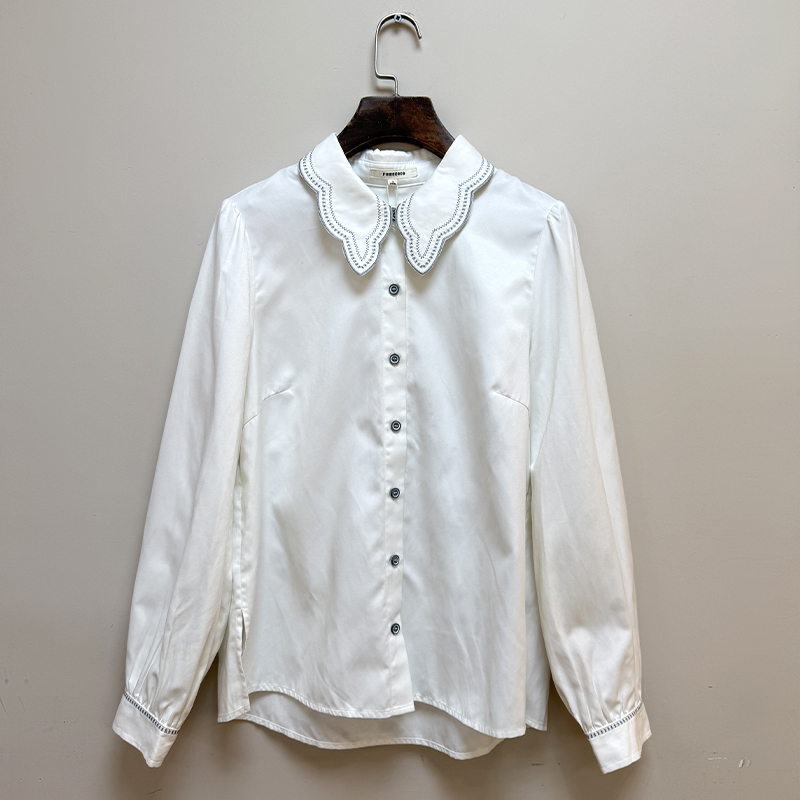 Famecoco范可儿设计感开身衬衣FAB6BH010 商品图0