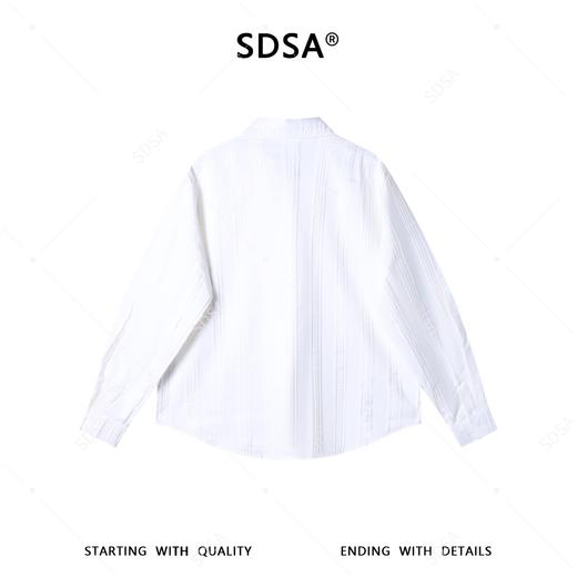 7021SDSA男士秋冬新款痞帅男装韩版潮牌纯色褶皱翻领长袖衬衣百搭休闲 商品图4