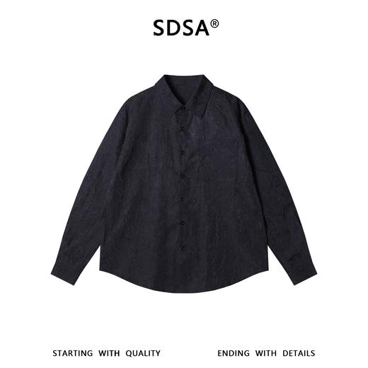 6955SDSA男士秋冬新款痞帅男装潮牌显瘦褶皱设计长袖衬衫百搭时尚上衣 商品图1