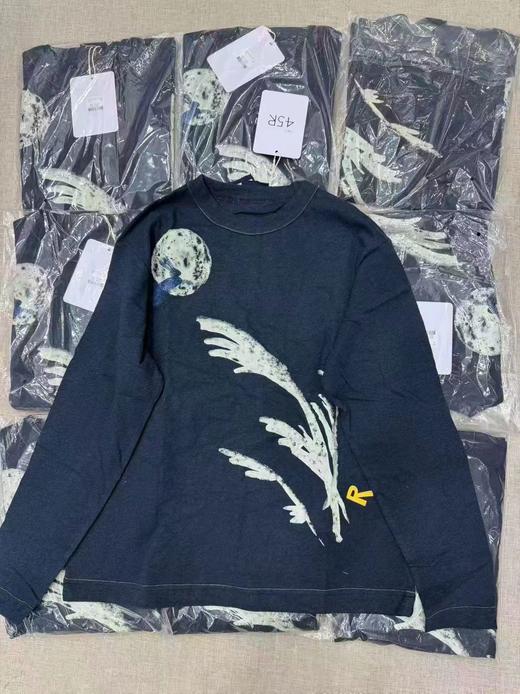 F012476竹节混纺面料 玉兔前后刺绣长袖T恤 商品图9