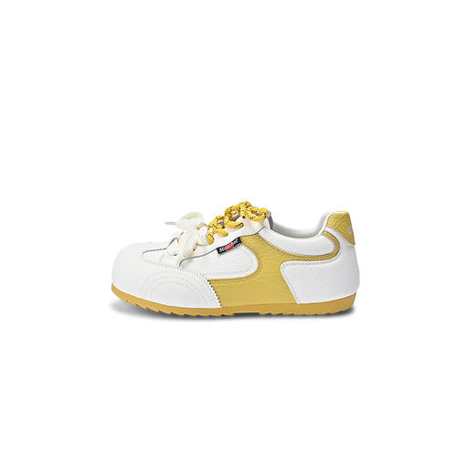 经典鲨2026春专柜新款牛皮革韩版潮流拼色系带平底休闲德训鞋女KW336-617011 商品图7