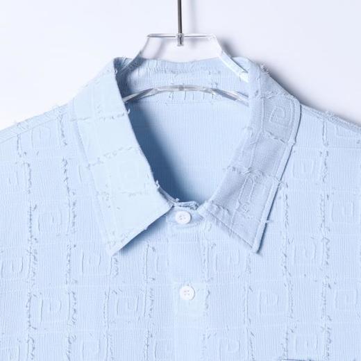 6945SDSA男士秋冬新款痞帅男装设计师简约纯色磨毛翻领长袖衬衫百搭 商品图2