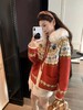 F012419甜酷风的费尔岛提花连帽针织开衫短款宽松连帽设计外套 商品缩略图4