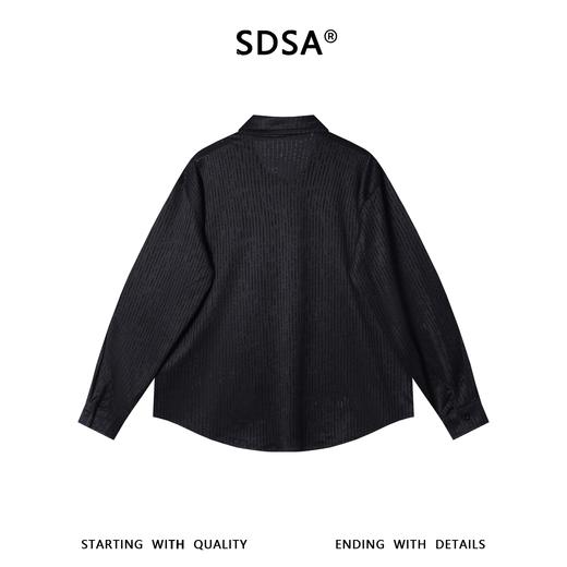 6953SDSA男士秋冬新款痞帅男装潮牌植绒肌理感翻领长袖衬衫百搭休闲 商品图5