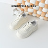 经典鲨2026年春专柜新品韩版系带透气舒适平底休闲小白鞋女KW194-617021 商品缩略图0