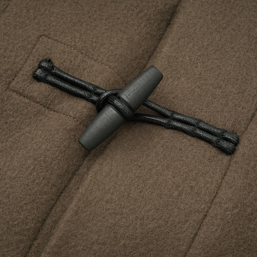 ROMI STUDIO“美拉德”腔调穿搭牛角扣斜襟领腰带大衣外套 23AWW703 商品图4