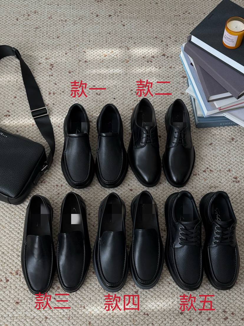 125-2圆正高端限量 巨舒适 SC商务休闲男款❗️内外全皮 一脚蹬/系带 男士皮鞋