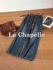 专柜实拍【磨毛/附赠腰带】拉夏贝尔/La Chapelle官网600+高品质！宽松慵懒感显瘦百搭直筒牛仔裤 商品缩略图5