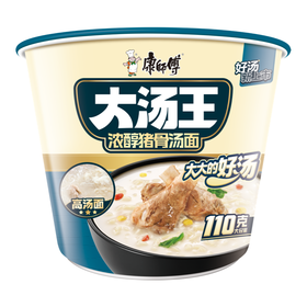 康师傅大汤王 浓醇猪骨汤面 高汤方便面110g