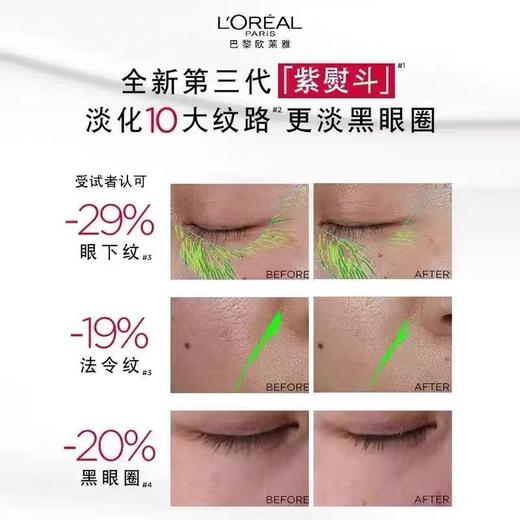 【欧莱雅紫熨斗眼霜】多维淡纹 焕亮眼周7.5ml*4支 商品图4