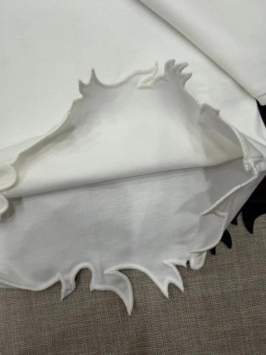 F012478春新品T恤剪纸切割刺绣边圆领长袖T恤 商品图12