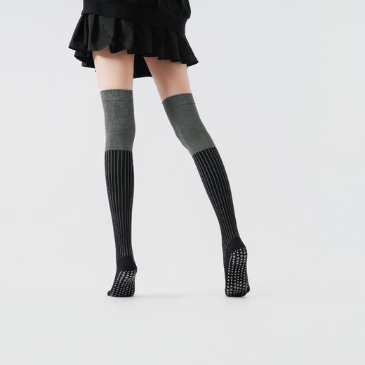 秋冬新品拼色压力过膝瑜伽袜防寒保暖长腿袜美腿显瘦普拉提防滑袜XY 商品图2