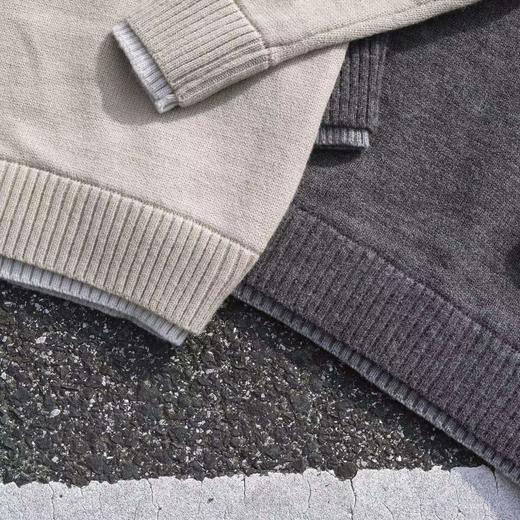 F012408新款慵懒风复古老钱风假两件v领翻领毛衣 商品图9