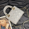 Dior 戴妃 三格 珠光灰 羊皮 斜挎包 商品缩略图1