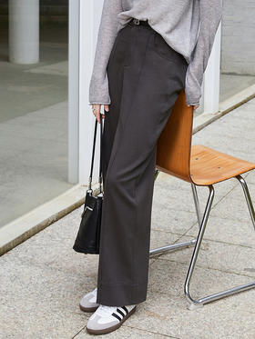 高级感深灰西装阔腿裤 春季新款高腰垂顺遮肉百搭九分裤