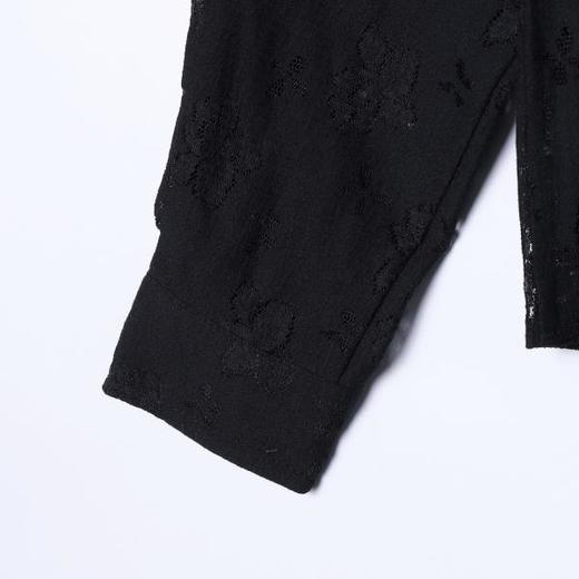 6968SDSA男士秋冬新款痞帅男装潮牌显瘦镂空花卉翻领长袖衬衫百搭时尚 商品图4