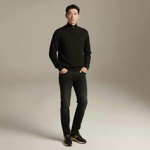 微信25D955-2102开襟拉链针织毛衫 商品图4