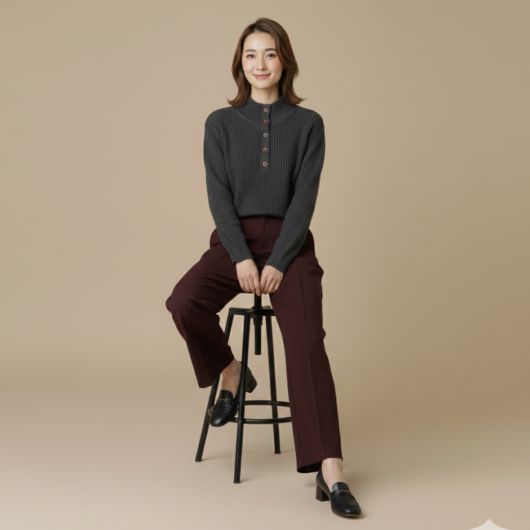 微信25614-5204中高领羊毛衫