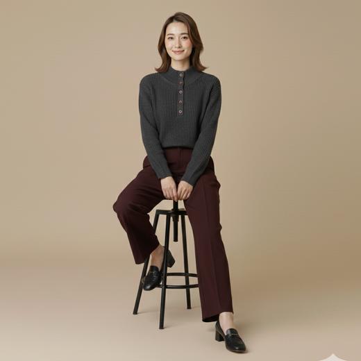 微信25614-5204中高领羊毛衫 商品图0