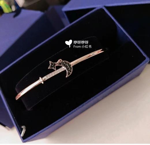 F012430神秘月光浪漫星辰 优雅月亮星星元素可调手镯女手链百搭配饰玫瑰金 商品图5