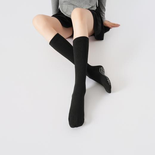 秋冬新品纯色款中筒压力款紧缚防滑美拉德色系普拉提袜彩棉瑜伽袜XY 商品图1