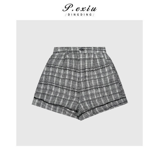 04-3潘依绣丁丁宠粉简约复古格纹无袖套装Q49881 商品图2