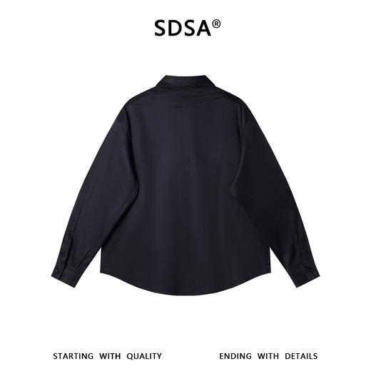 7022SDSA男士秋冬新款痞帅男装韩版简约纯色拼接针织长袖衬衫百搭休闲 商品图5