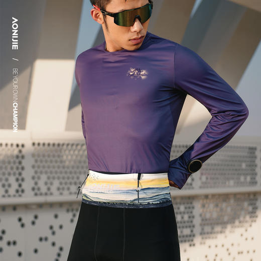 奥尼捷新款运动弹力腰包超能装针织腰包一圈都能装跑步腰包马拉松腰包 商品图3