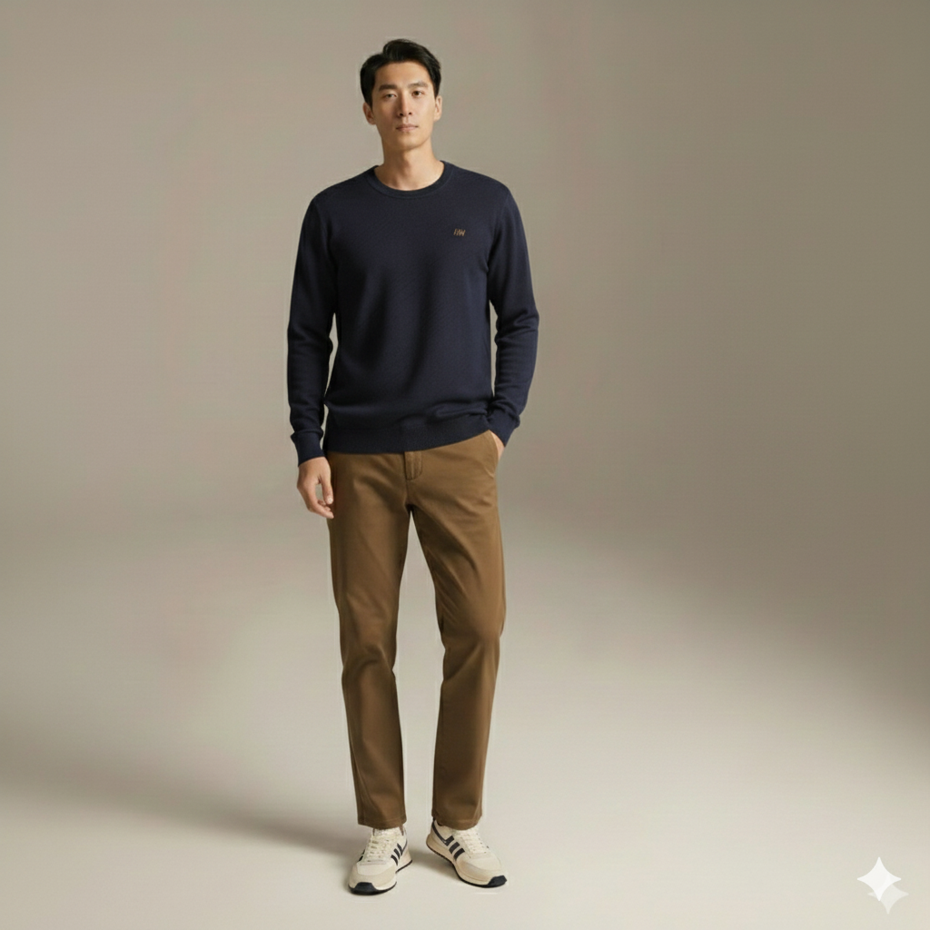 微信25D955-3204圆领加厚混纺针织