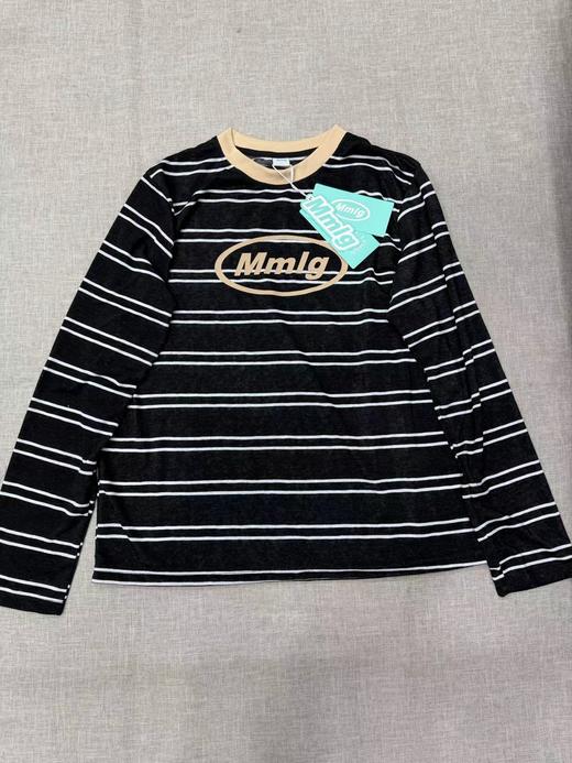 F012484春季新款女版logo撞色条纹长袖t恤 商品图12