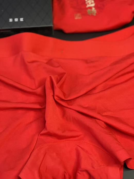 时来运转大红色80支莫代尔男士四角裤亲肤舒适透气22906739 商品图5