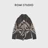 ROMI STUDIO“中古匠心”羊毛混纺3针嵌花花型收腰开衫RWCAWT5413 商品缩略图0