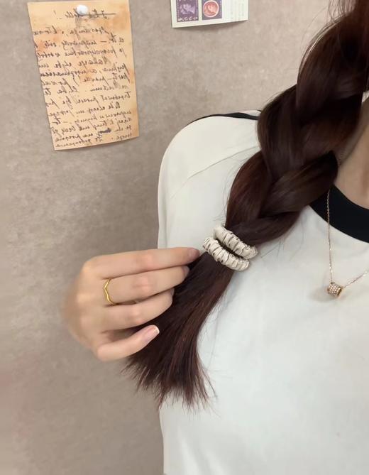 F012466少女风法式富家女缎面褶皱发圈6件套 商品图9