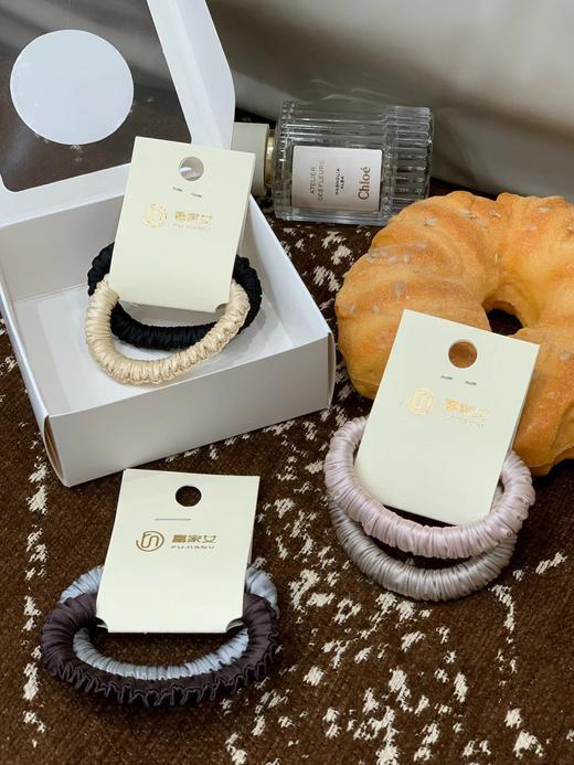 F012466少女风法式富家女缎面褶皱发圈6件套 商品图2