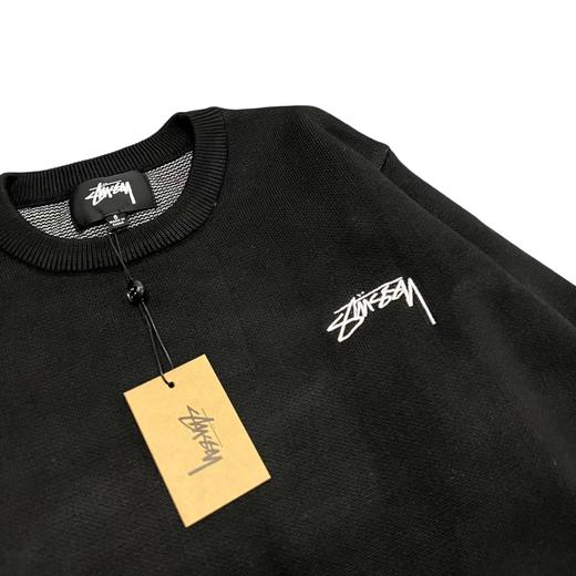 F012435新品后背字母提花情侣款圆领针织毛衣 商品图10