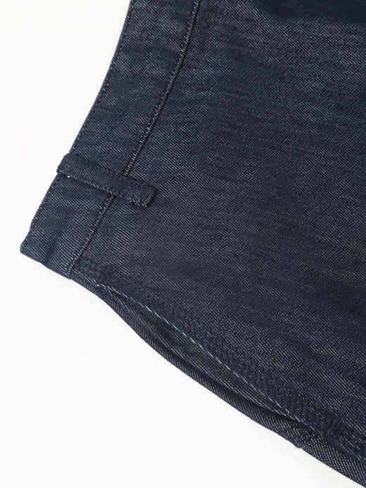 复古深蓝牛仔半裙 春季新款高腰毛边显瘦通勤中长裙 商品图2