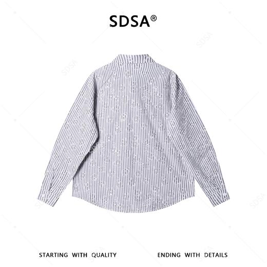 6951SDSA男士秋冬新款痞帅男装时尚简约撞色竖纹设计感长袖衬衫百搭 商品图5