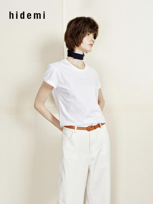 hidemi副线小h 少年感百搭圆领短袖T恤 商品图2