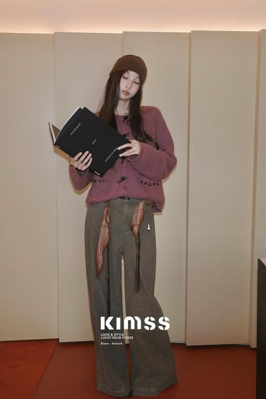 PIANAI冷小姐# 紫色开衫羊毛毛衣 商品图1