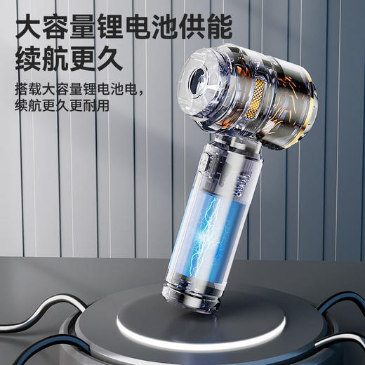 车载吸尘器无线电量显示便携无刷电机家用手持除尘器吹尘机 商品图3