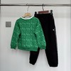 F012444春季2026新款绿色满印圆领套装男女宝宝同款 商品缩略图1